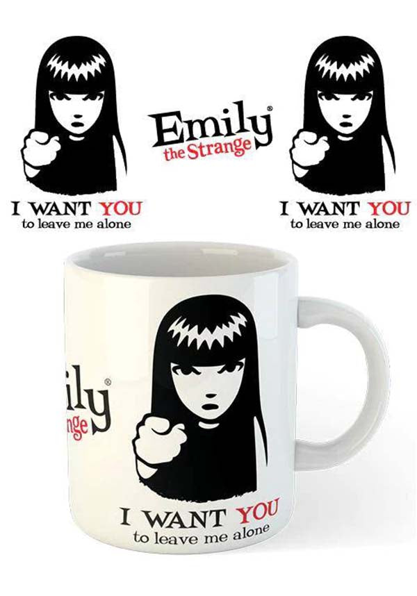 Emily The Strange Leave Me Alone White | MUG