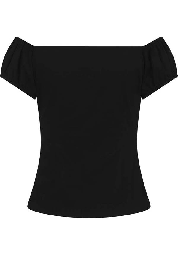 Delores [Black] | TOP* - Beserk - all, all clothing, all ladies, all ladies clothing, black, clickfrenzy15-2023, clothing, collectif, discountapp, edgy, eofy2023, eofy2023tue27-30, fp, goth, gothic, ladies, ladies clothing, ladies shirt, ladies tee, ladies top, ladies tshirt, may21, medieval, office clothing, plus size, renaissance, repriced180123, retro, rockabilly, top, tops, tshirts and tops, vintage, women, womens shirt, womens shirts, womens tee, womens top, womens tshirt
