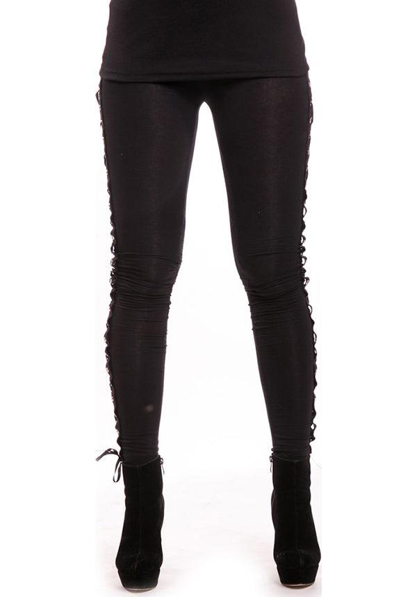 Corset | LEGGINGS - Beserk - all, all clothing, all ladies, all ladies clothing, black, clickfrenzy15-2023, clothing, corset, discountapp, edgy, fp, goth, gothic, innocentclothing, lace up, ladies, ladies clothing, ladies pants, ladies pants + shorts, ladies pants and shorts, leggings, pants, poizen industries, tights, womens pants