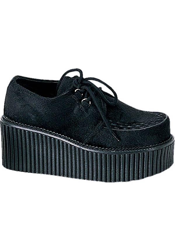 CREEPER-202 [Black] | PLATFORM CREEPERS [PREORDER] - Beserk - all, all ladies, black, clickfrenzy15-2023, creeper, creepers, demonia, demonia shoes, discountapp, fp, goth, gothic, labelpreorder, labelvegan, ladies, platforms, platforms [preorder], pleaserimageupdated, ppo, preorder, shoes, vegan