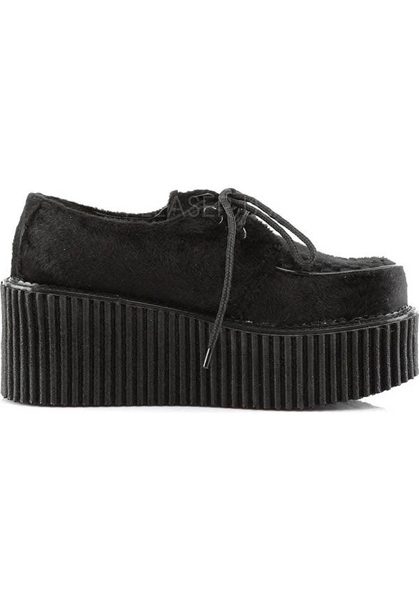 CREEPER-202 [Black] | PLATFORM CREEPERS [PREORDER] - Beserk - all, all ladies, black, clickfrenzy15-2023, creeper, creepers, demonia, demonia shoes, discountapp, fp, goth, gothic, labelpreorder, labelvegan, ladies, platforms, platforms [preorder], pleaserimageupdated, ppo, preorder, shoes, vegan