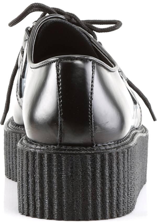 CREEPER-402 [Black] | CREEPERS [PREORDER] - Beserk - all, black, clickfrenzy15-2023, creeper, creepers, demonia, demonia shoes, discountapp, flats, flats [preorder], fp, goth, gothic, labelpreorder, leather, men, mens shoes, platforms, platforms [preorder], pleaserimageupdated, ppo, preorder, shoes