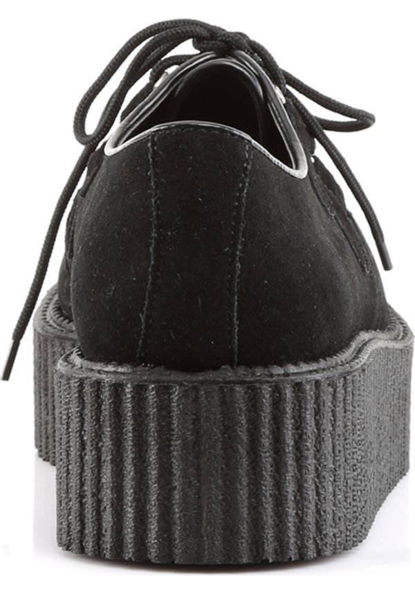 CREEPER-402S [Black] | CREEPERS [PREORDER] - Beserk - all, black, clickfrenzy15-2023, creeper, creepers, demonia, demonia shoes, discountapp, flats, flats [preorder], fp, goth, gothic, labelpreorder, labelvegan, mens shoes, platform, platforms, platforms [preorder], pleaserimageupdated, ppo, preorder, punk, shoes, vegan