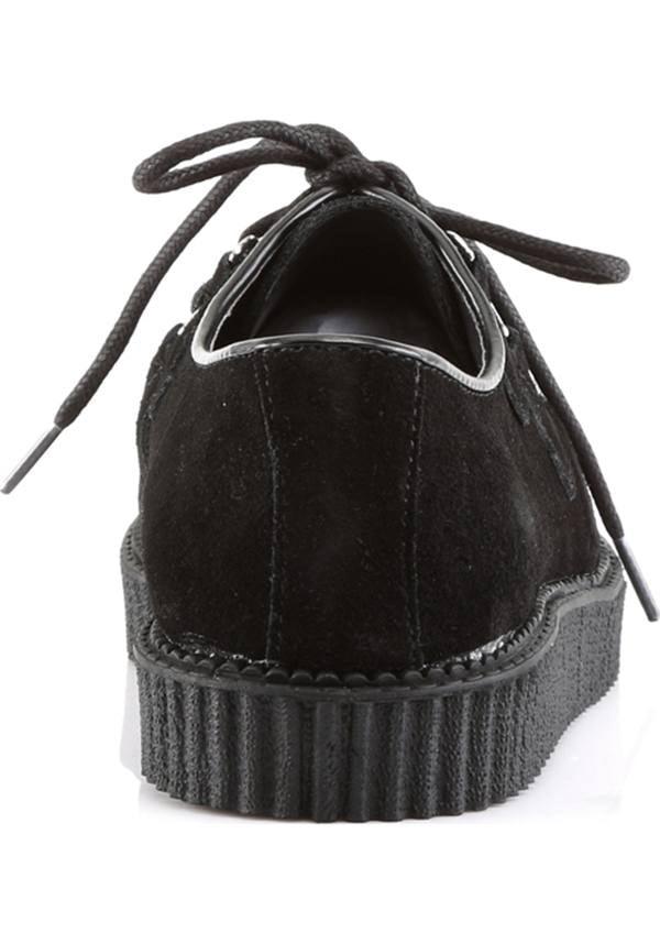 CREEPER-602S [Black] | CREEPERS [PREORDER] - Beserk - all, black, clickfrenzy15-2023, creeper, creepers, demonia, demonia shoes, discountapp, flats, flats [preorder], fp, goth, gothic, labelpreorder, labelvegan, mens shoes, pleaserimageupdated, ppo, preorder, shoes, vegan