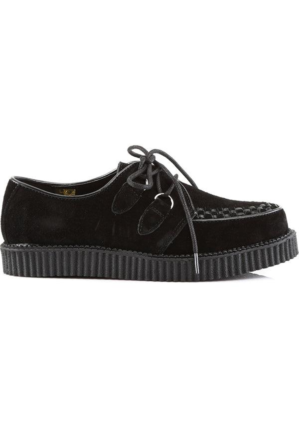 CREEPER-602S [Black] | CREEPERS [PREORDER] - Beserk - all, black, clickfrenzy15-2023, creeper, creepers, demonia, demonia shoes, discountapp, flats, flats [preorder], fp, goth, gothic, labelpreorder, labelvegan, mens shoes, pleaserimageupdated, ppo, preorder, shoes, vegan