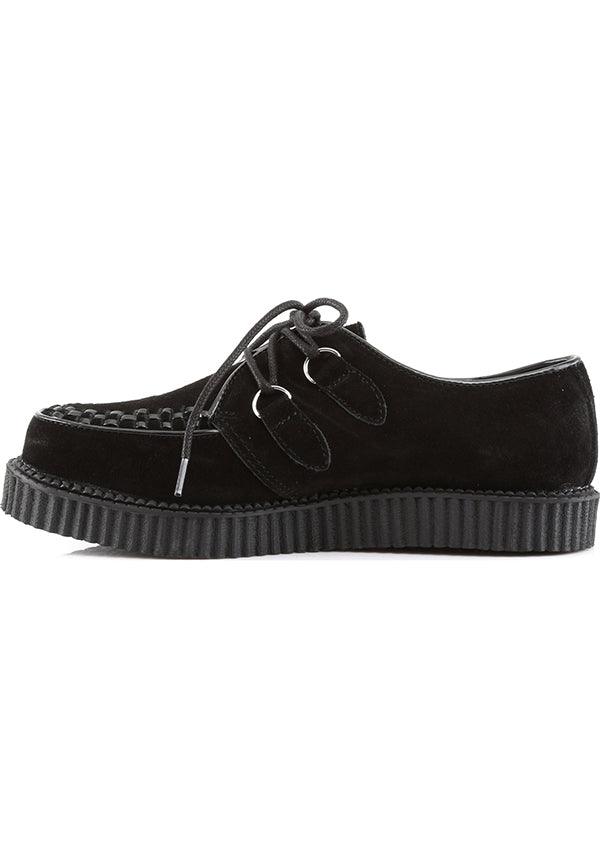 CREEPER-602S [Black] | CREEPERS [PREORDER] - Beserk - all, black, clickfrenzy15-2023, creeper, creepers, demonia, demonia shoes, discountapp, flats, flats [preorder], fp, goth, gothic, labelpreorder, labelvegan, mens shoes, pleaserimageupdated, ppo, preorder, shoes, vegan