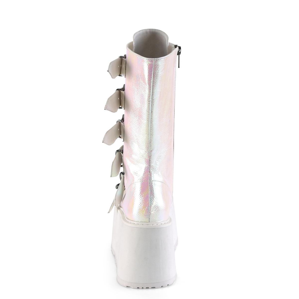 DEMONIA DAMNED-225 [Pearl Iridescent] | PLATFORM BOOTS [PREORDER] - PLATFORM BOOTS - Detail 6