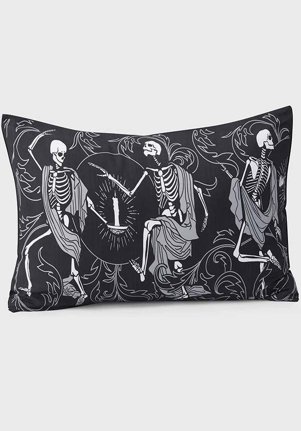 Danse Macabre [Twin] | BEDDING SET - Beserk - all, bed, bed linen, bedding, bedroom, black, black and white, christmas gift, christmas gifts, discountapp, fp, gift, gift idea, gift ideas, gifts, googleshopping, goth, goth homeware, goth homewares, gothic, gothic gifts, gothic homeware, gothic homewares, halloween homeware, halloween homewares, home, homeware, homewares, jun23, KS1096361, labelnew, ornate, quilt, quilt cover, R220623, skeleton, skull, skulll, skulls