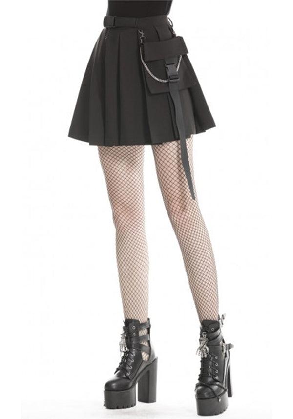 Assassin Pleated | SKIRT W/ BAG - Beserk - all, all clothing, all ladies, all ladies clothing, anime skirt, bag, black, clickfrenzy15-2023, clothing, cosplay, dec19, DIL200708, discountapp, edgy, emo, fp, goth, gothic, handbags and purses, ladies, ladies clothing, mini skirt, pleated, repriced090623, short, short skirt, skirt, techwear