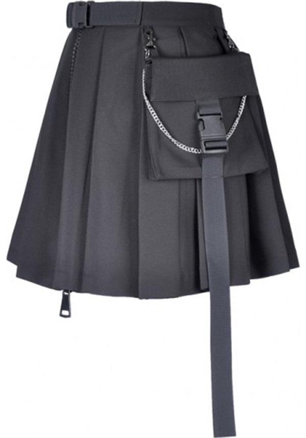 Assassin Pleated | SKIRT W/ BAG - Beserk - all, all clothing, all ladies, all ladies clothing, anime skirt, bag, black, clickfrenzy15-2023, clothing, cosplay, dec19, DIL200708, discountapp, edgy, emo, fp, goth, gothic, handbags and purses, ladies, ladies clothing, mini skirt, pleated, repriced090623, short, short skirt, skirt, techwear