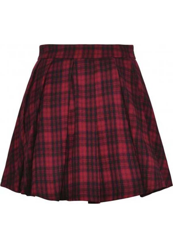 Camden [Red Plaid] | PLEATED SKIRT