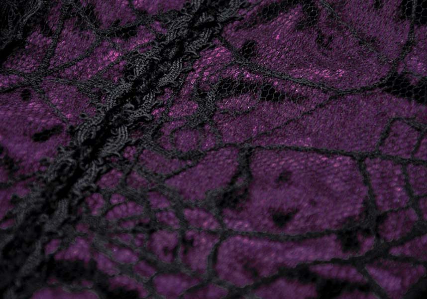 Gothic Lace Up [Black/Purple] | CORSET DRESS