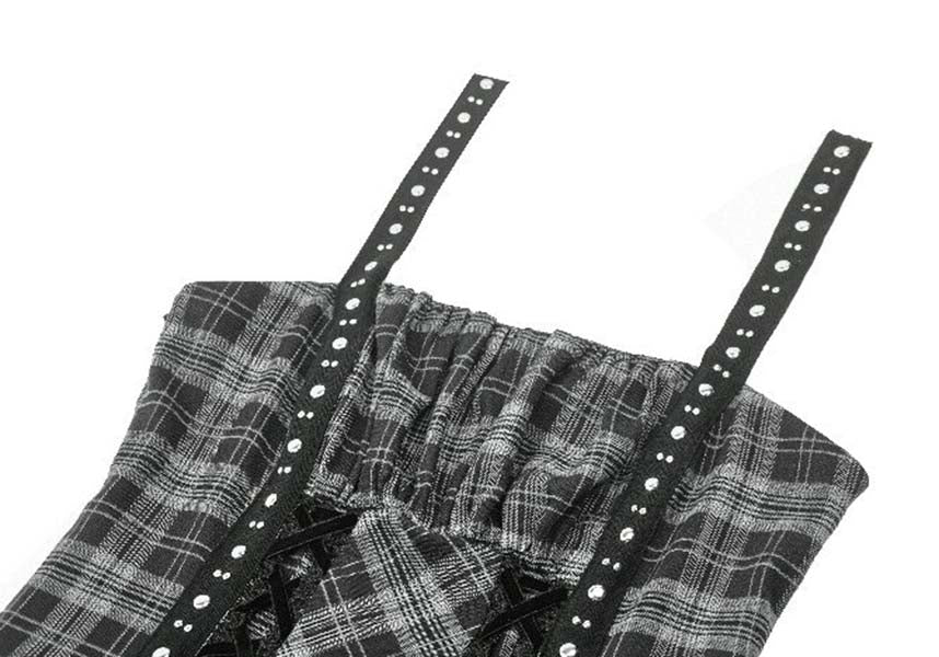 Loli-Punk [Grey Tartan] | MINI DRESS*