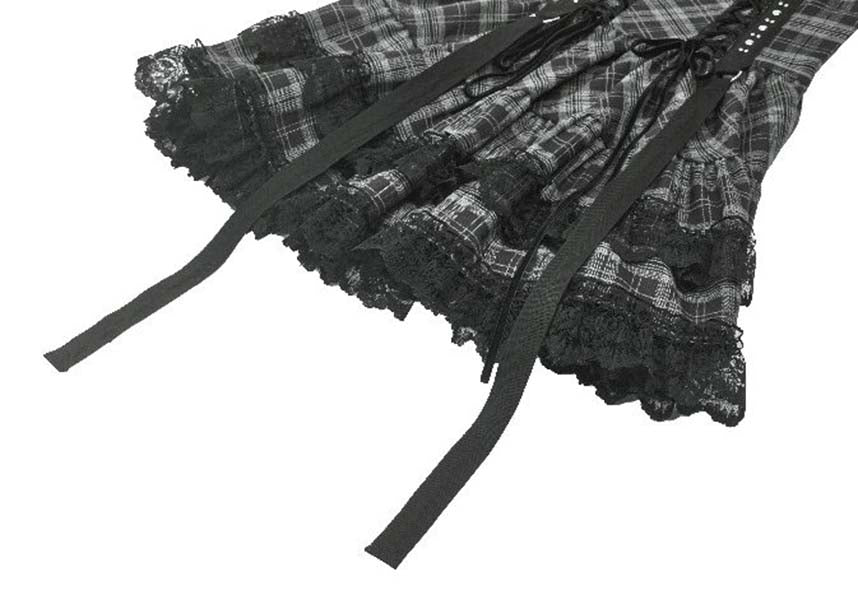 Loli-Punk [Grey Tartan] | MINI DRESS*