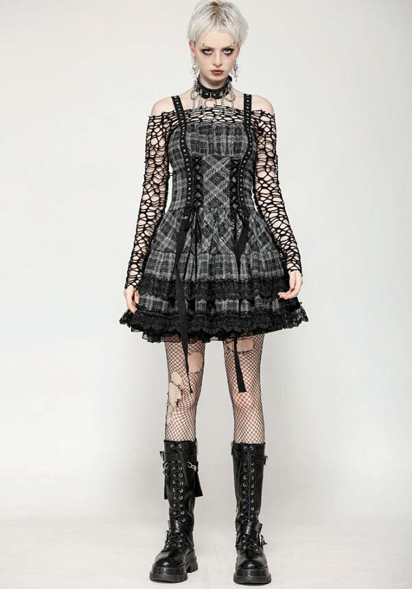 Loli-Punk [Grey Tartan] | MINI DRESS*