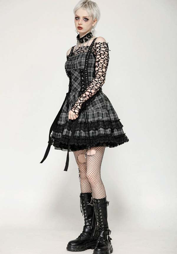 Loli-Punk [Grey Tartan] | MINI DRESS*