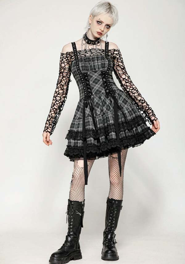 Loli-Punk [Grey Tartan] | MINI DRESS*