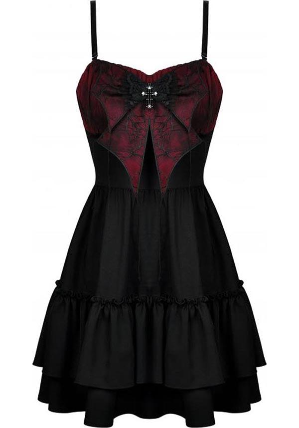 Narcissa | DRESS - Beserk - all, all clothing, all ladies clothing, black, bow, christmas clothing, clickfrenzy15-2023, clothing, corset, cross, dark in love, DIL220811, discountapp, dress, dressapril25, dresses, fp, googleshopping, goth, gothic, grunge, lace, ladies clothing, ladies dress, ladies dresses, lolita, mini dress, mini dresses, R130922, red, red and black, sep22, Sept, short dress, short dresses, womens dress, womens dresses