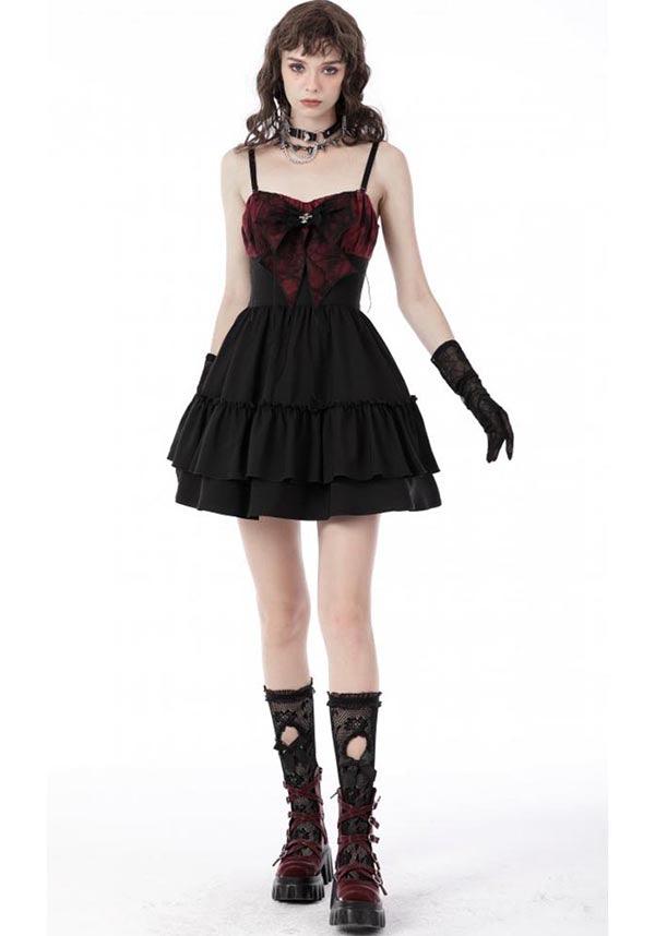 Narcissa | DRESS - Beserk - all, all clothing, all ladies clothing, black, bow, christmas clothing, clickfrenzy15-2023, clothing, corset, cross, dark in love, DIL220811, discountapp, dress, dressapril25, dresses, fp, googleshopping, goth, gothic, grunge, lace, ladies clothing, ladies dress, ladies dresses, lolita, mini dress, mini dresses, R130922, red, red and black, sep22, Sept, short dress, short dresses, womens dress, womens dresses