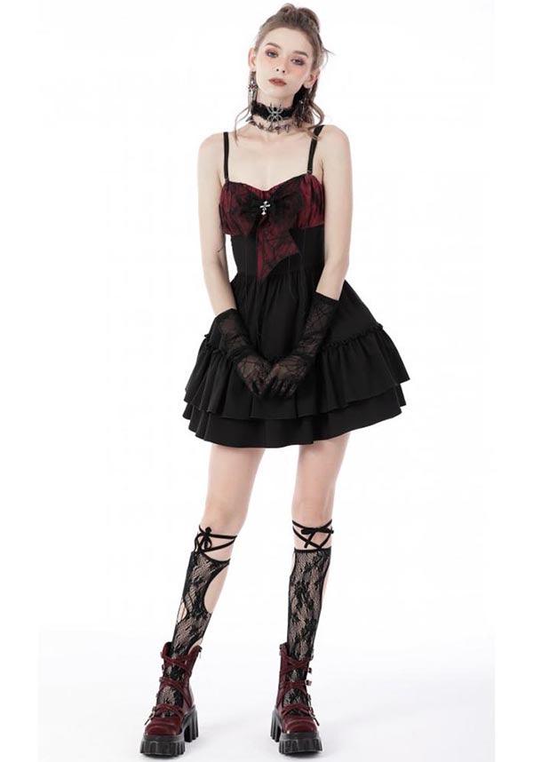 Narcissa | DRESS - Beserk - all, all clothing, all ladies clothing, black, bow, christmas clothing, clickfrenzy15-2023, clothing, corset, cross, dark in love, DIL220811, discountapp, dress, dressapril25, dresses, fp, googleshopping, goth, gothic, grunge, lace, ladies clothing, ladies dress, ladies dresses, lolita, mini dress, mini dresses, R130922, red, red and black, sep22, Sept, short dress, short dresses, womens dress, womens dresses