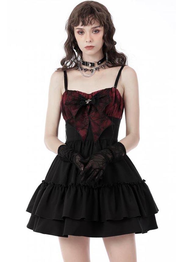 Narcissa | DRESS - Beserk - all, all clothing, all ladies clothing, black, bow, christmas clothing, clickfrenzy15-2023, clothing, corset, cross, dark in love, DIL220811, discountapp, dress, dressapril25, dresses, fp, googleshopping, goth, gothic, grunge, lace, ladies clothing, ladies dress, ladies dresses, lolita, mini dress, mini dresses, R130922, red, red and black, sep22, Sept, short dress, short dresses, womens dress, womens dresses