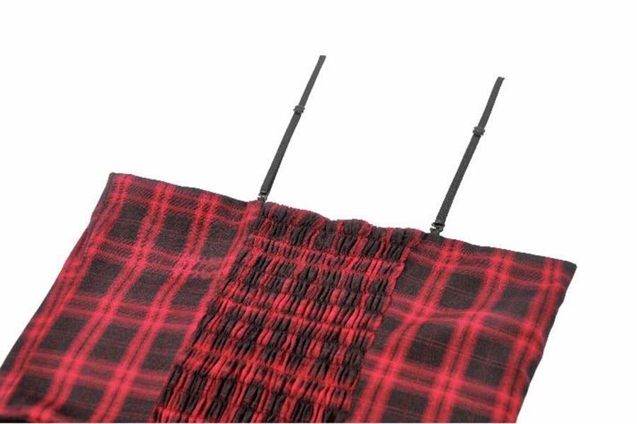 Red Black Tartan | CAMI DRESS