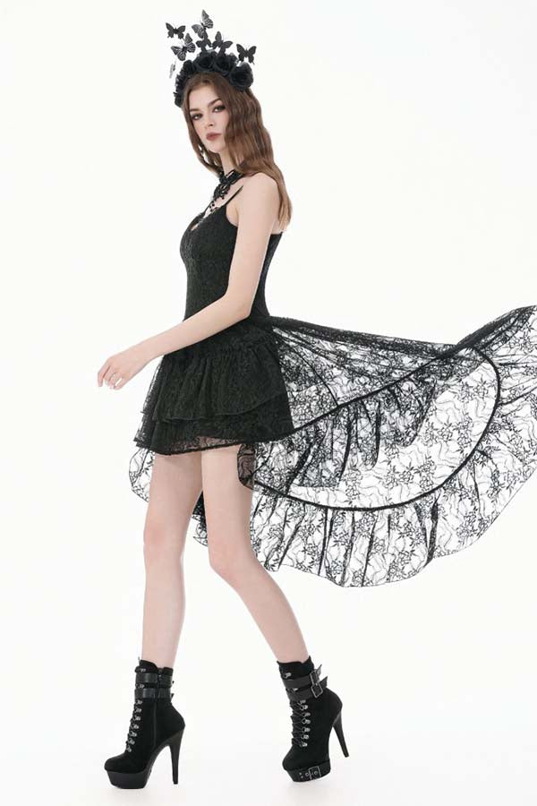 Retro Gothic Ruffle Tail | DRESS