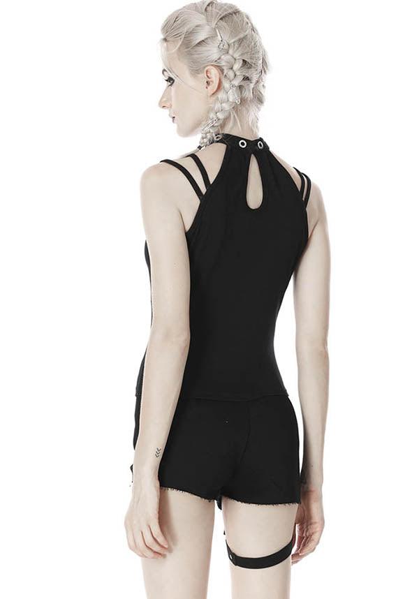 Splicing | TOP - Beserk - all, all clothing, all ladies, all ladies clothing, black, clickfrenzy15-2023, clothing, dark in love, discountapp, edgy, fp, goth, goth singlet, goth summer, goth summer clothing, goth tank top, gothic, ladies, ladies clothing, ladies singlet, ladies tank top, ladies top, punk, sep20, strappy, summer, summer clothing, summer goth, tank top, techwear, tees and tops, top, tops, tshirts and tops, women, womens singlet, womens tank top, womens top