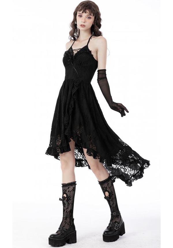 Unconquered | DRESS - Beserk - all, all clothing, all ladies clothing, asymmetric, asymmetrical, black, clickfrenzy15-2023, clothing, corset, DIL220811, discountapp, dress, dressapril25, dresses, fp, googleshopping, goth, gothic, halter, halter neck, high low, lace, ladies clothing, ladies dress, ladies dresses, long dress, R130922, sep22, Sept, short dress, short dresses, witch, witches, witchy, womens dress, womens dresses