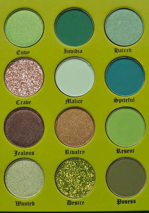 Envy | EYESHADOW PALETTE - Beserk - all, apr22, black, brown, clickfrenzy15-2023, colour:green, cosmetic glitter, cosmetics, cpgstinc, discountapp, emerald, emerald green, eyes, eyeshadow, eyeshadow pressed, fp, glitter, glitter cosmetics, gold, green, make up, makeup, palette, R260422