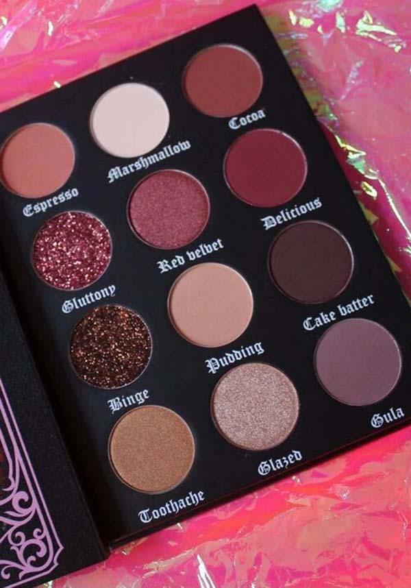 Gluttony | EYESHADOW PALETTE* - Beserk - all, clickfrenzy15-2023, cosmetic glitter, cosmetics, cpgstinc, deadly sins cosmetics, discountapp, eofy2023, eofy2023deadlysinscosmetics20, eyes, eyeshadow, eyeshadow pressed, glitter, gothic, gothic cosmetics, jun21, labelvegan, make up, makeup, palette, pressed, pressed powder, R150621, red, sale, vegan