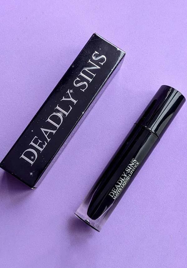 Salem [Matte] | LIQUID LIPSTICK - Beserk - all, black, clickfrenzy15-2023, cosmetics, cpgstinc, cruelty free, cruetly free, deadly sins cosmetics, discountapp, DSCBSK150922, fp, goth, gothic, gothic cosmetics, labelvegan, lips, lipstick, liquid lipstick, make up, makeup, matte, oct22, R011022, vegan, witchy