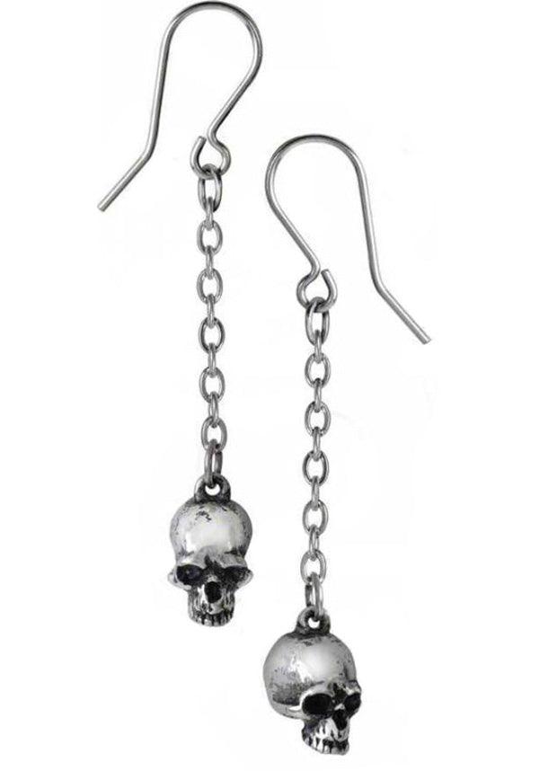 Deadskull | EARRINGS [PAIR] - Beserk - accessories, alchemy gothic, all, clickfrenzy15-2023, discountapp, earrings, fp, gothic, gothic gifts, halloween, jewellery, jewelry, post apocalyptic, silver, skull, skulls, valentines