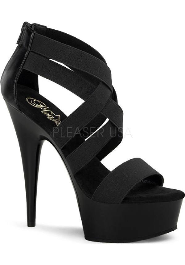 DELIGHT-669 [Black] | PLATFORM HEELS [PREORDER] - Beserk - all, black, clickfrenzy15-2023, discountapp, fp, heels, heels [preorder], labelpreorder, labelvegan, platform heels, platforms, platforms [preorder], pleaser, ppo, preorder, shoes, strappy, vegan