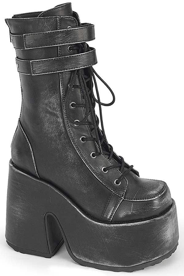 CAMEL-250 [Black/Silver] | PLATFORM BOOTS [PREORDER]