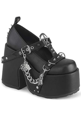 CAMEL-33 [Black] | PLATFORM HEELS [PREORDER]