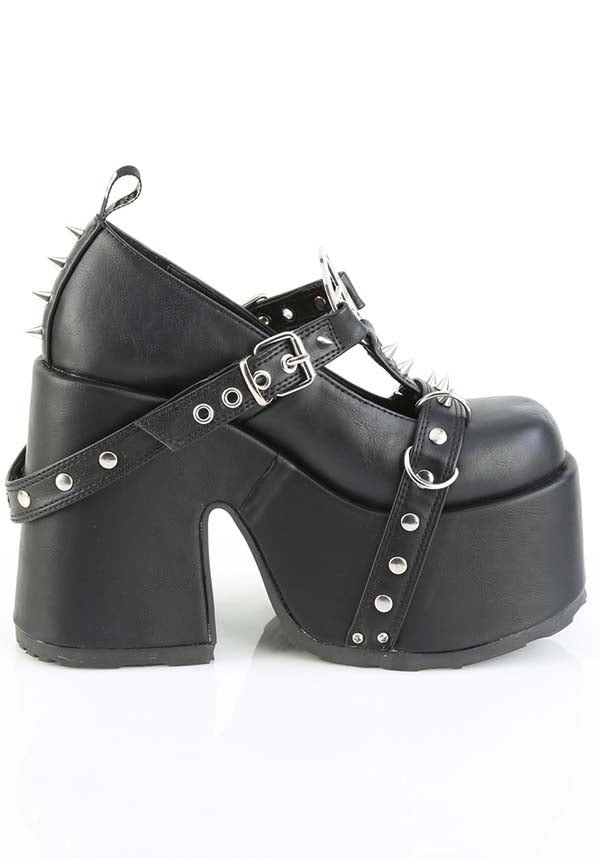 CAMEL-33 [Black] | PLATFORM HEELS [PREORDER]