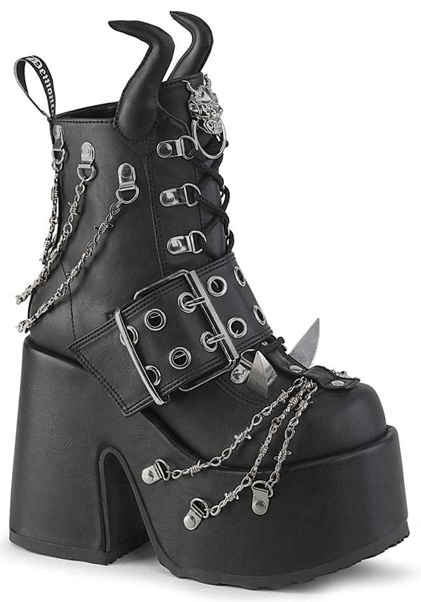 CAMEL-64 [Black] | PLATFORM BOOTS [PREORDER]