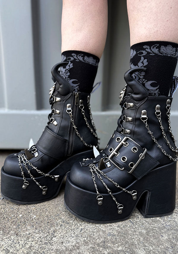 CAMEL-64 [Black] | PLATFORM BOOTS [PREORDER]