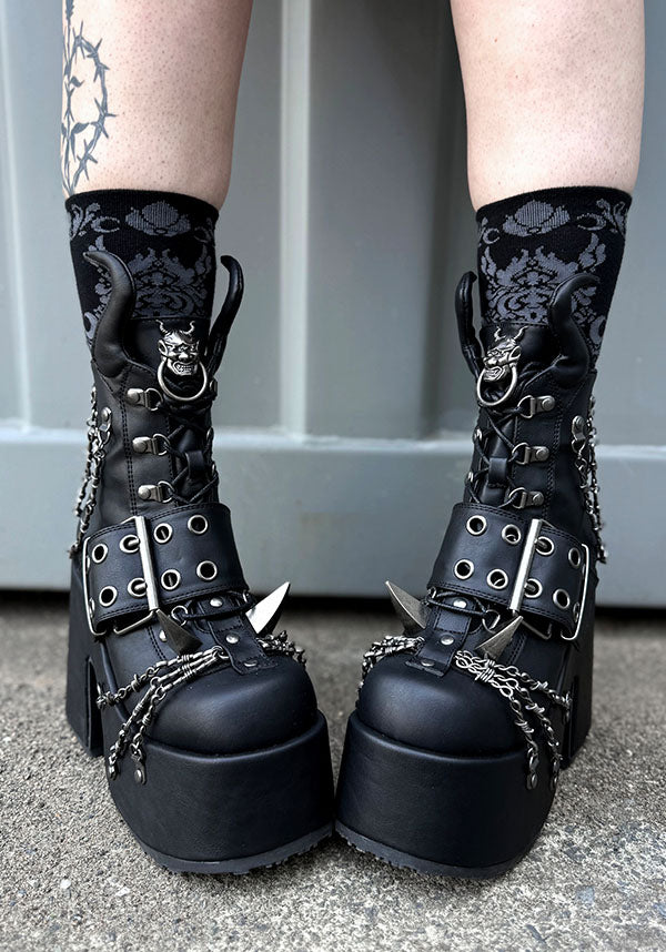 CAMEL-64 [Black] | PLATFORM BOOTS [PREORDER]