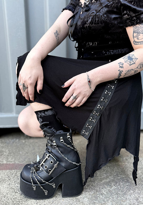 CAMEL-64 [Black] | PLATFORM BOOTS [PREORDER]