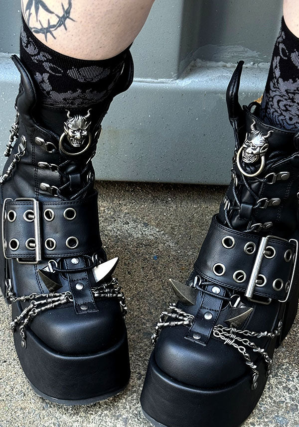 CAMEL-64 [Black] | PLATFORM BOOTS [PREORDER]