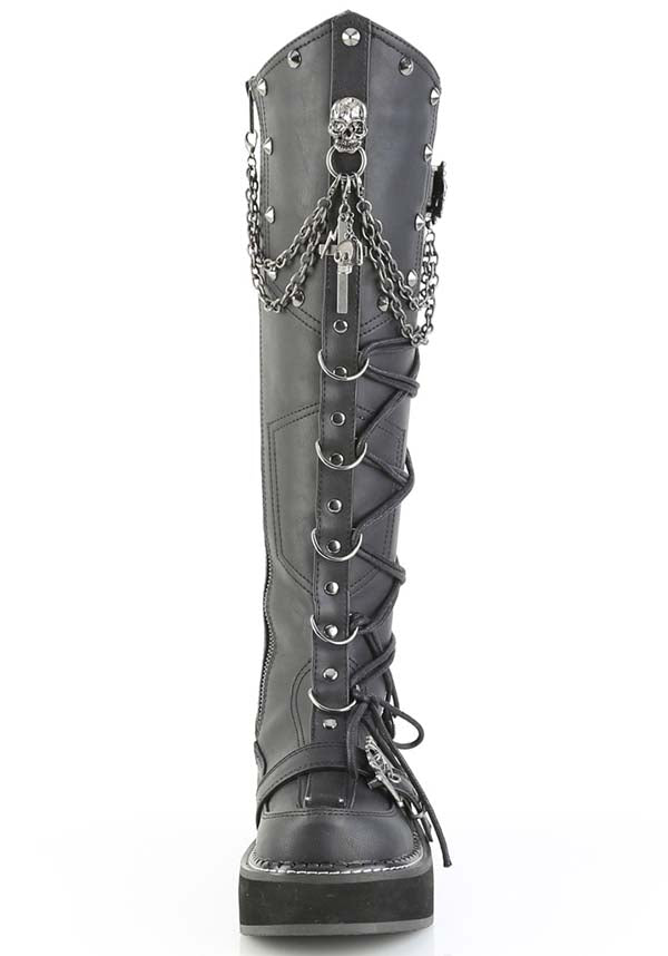 EMILY-221 [Black] | PLATFORM BOOTS [PREORDER]