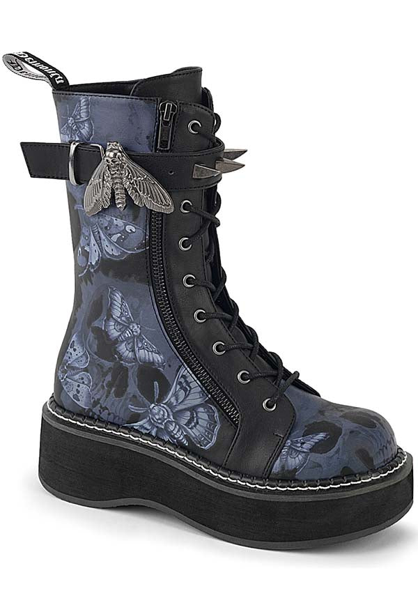 EMILY-352-PT [Black/Blue] BOOTS [PREORDER]