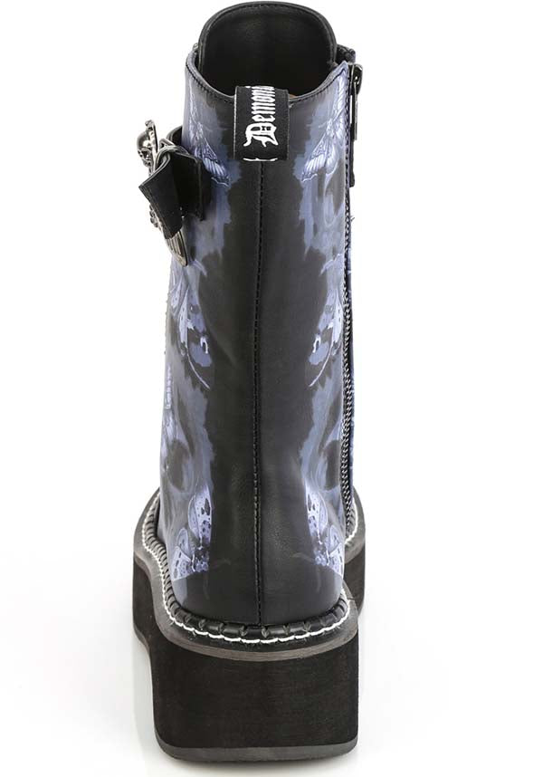 EMILY-352-PT [Black/Blue] BOOTS [PREORDER]