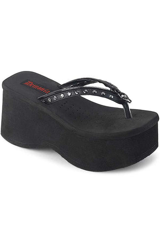 FUNN-33 [Black] | PLATFORM SANDALS [PREORDER]