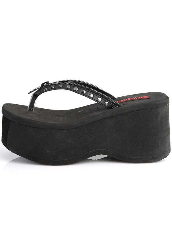 FUNN-33 [Black] | PLATFORM SANDALS [PREORDER]