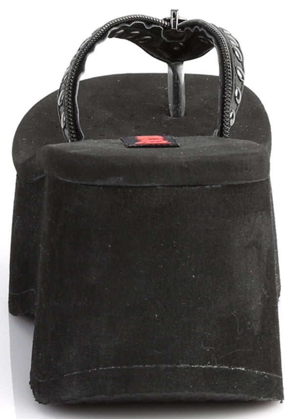 FUNN-33 [Black] | PLATFORM SANDALS [PREORDER]