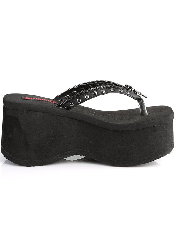 FUNN-33 [Black] | PLATFORM SANDALS [PREORDER]