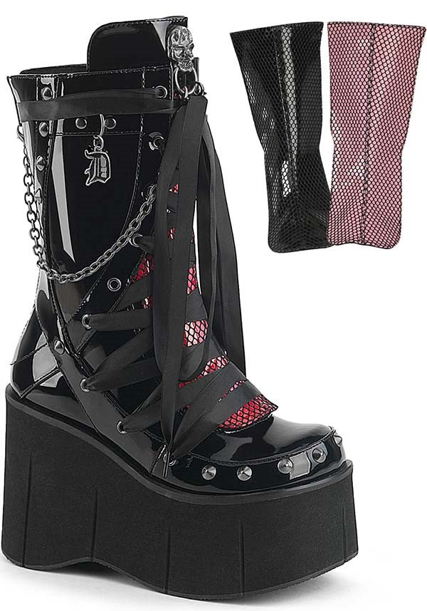 KERA-121 [Black Patent] | PLATFORM BOOTS [PREORDER]